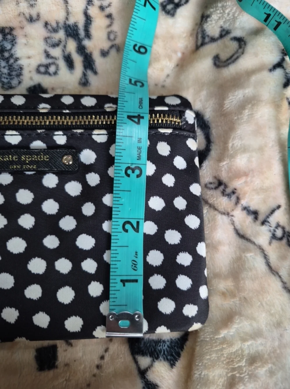 Kate Spade New York Small Drewe Wilson Road Musical Dots Zipper Pouch